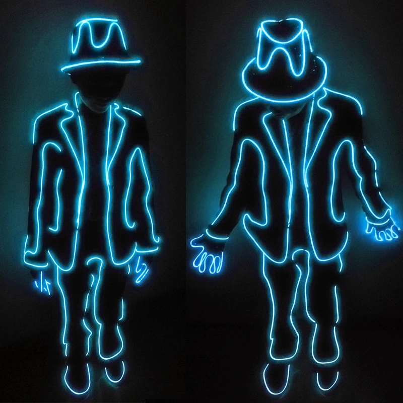 Fluorescent Dance Performance Wear Props LED Shiny Clothes
