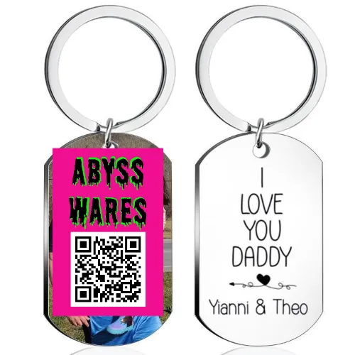 QR keychain tag AbyssWares