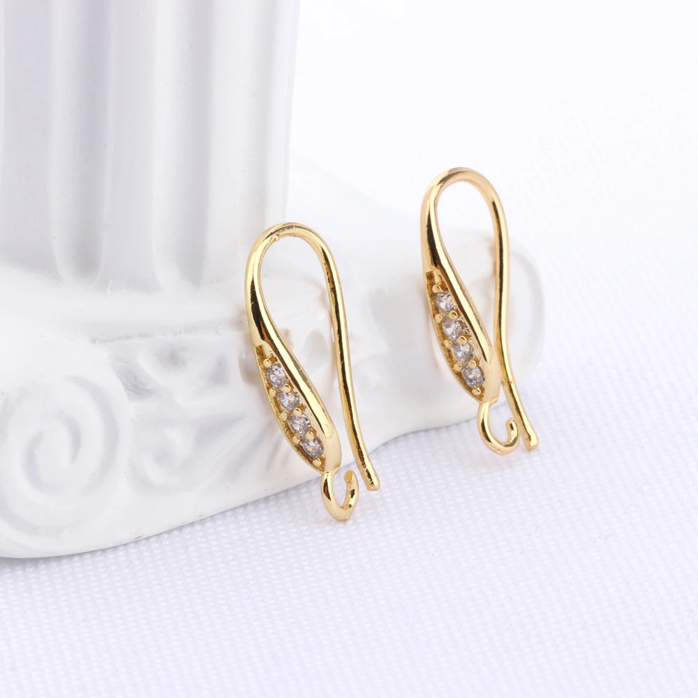 Women's Fashion Simple Handmade DIY Earrings Studded With Zircon