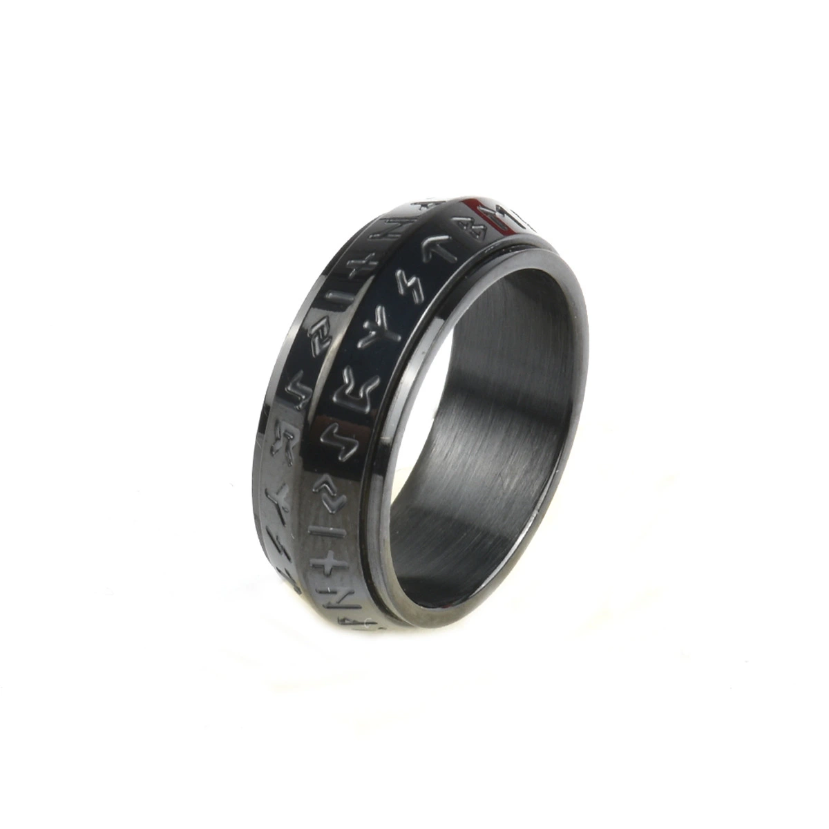 Retro Nordic Viking Luen Rune Titanium Steel Ring
