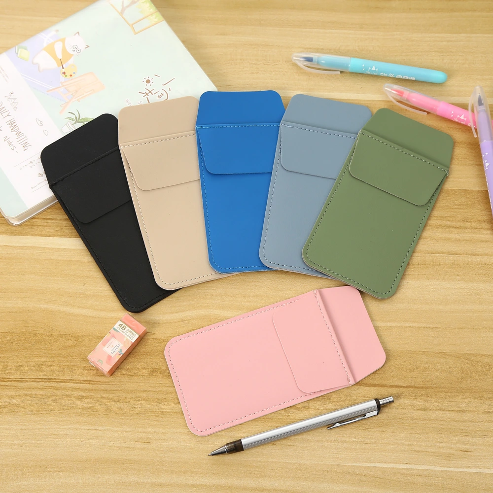 Creative PU Leather Large Capacity Double Layer Durable Pencil Case