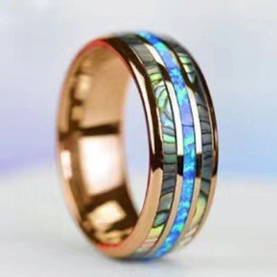 Titanium Steel Shell Rose Gold Stainless Steel Ring