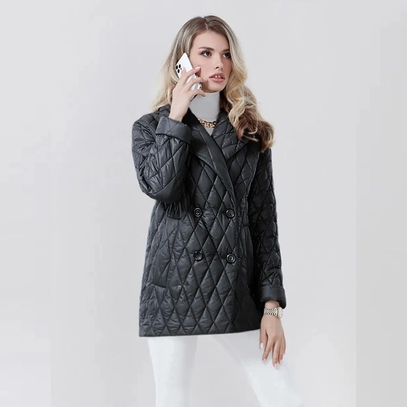 Women's Cotton-padded Lapel Short Lightweight