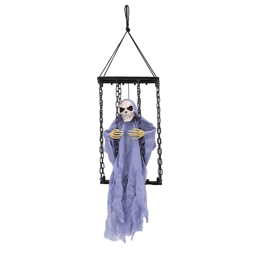 Electric Halloween Skeleton, Hanging Caged Ghost Holiday Party Favor