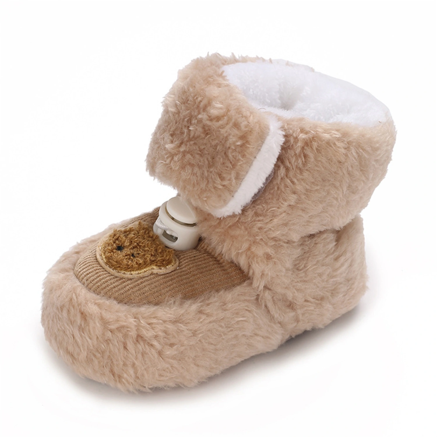 Newborn Snow Boots Cute Bear Pattern Winter Ankle Boots Walking Shoes