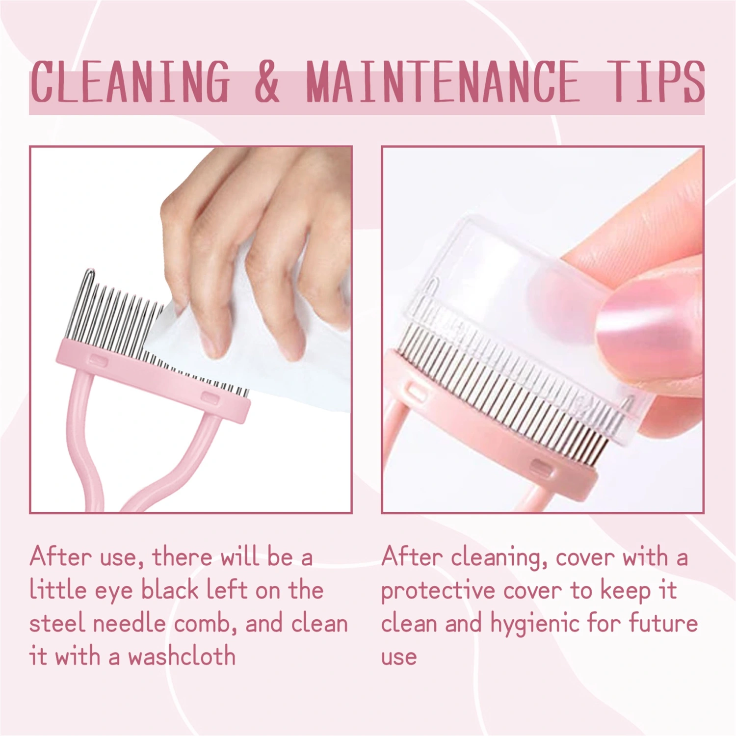 Eyelash Separator Comb, Lash Brush Portable Mascara Comb Eyelash Tool