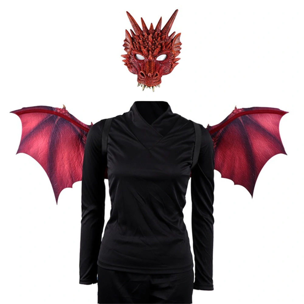 Adult Dragon Headgear Wings Costume Funny Animal Facewear Accessories 