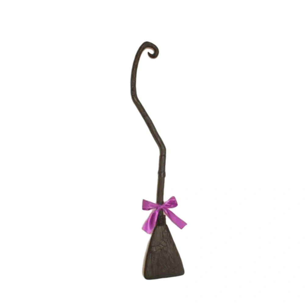 Kids Witch Broomstick with Satin Bowknot Halloween Broom Props