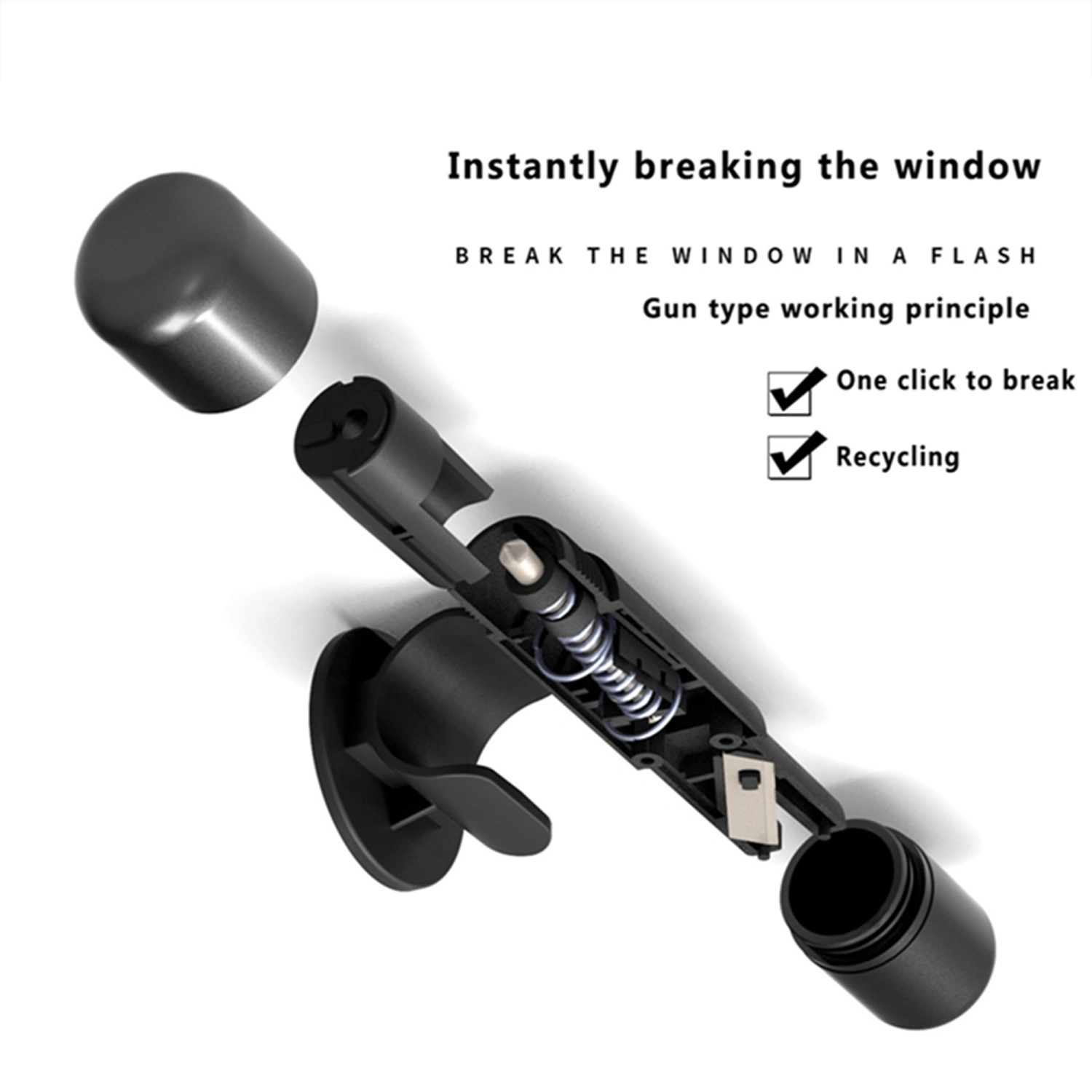 Window Glass Breaker, Portable Car Glass Breaker and Seatbelt Cutter