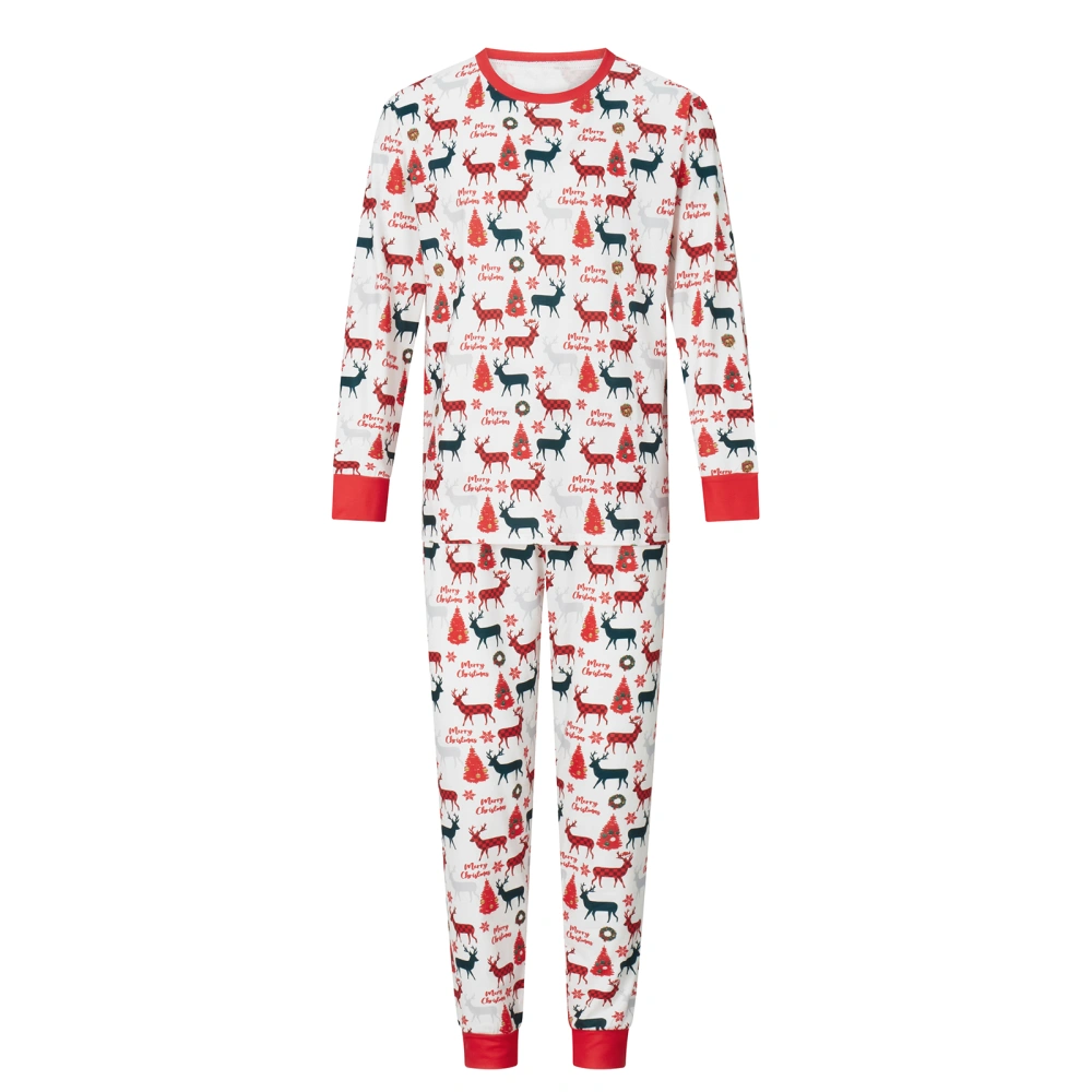 Christmas Family Pajamas Matching Set Deer Print T-shirt with Pants