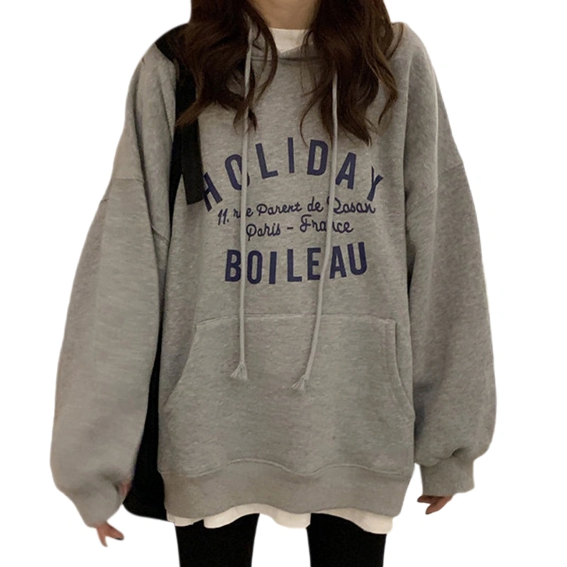 Women’s Oversized Hoodies Letter Print Long Sleeve Sweatshirts