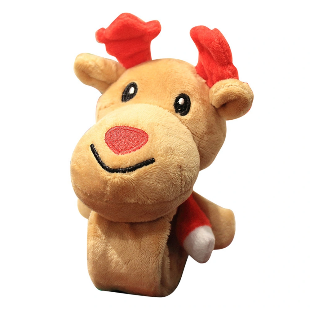 Christmas Slap Bracelet, Tree Elk Plush Doll Soft Stuffed Toy Gift