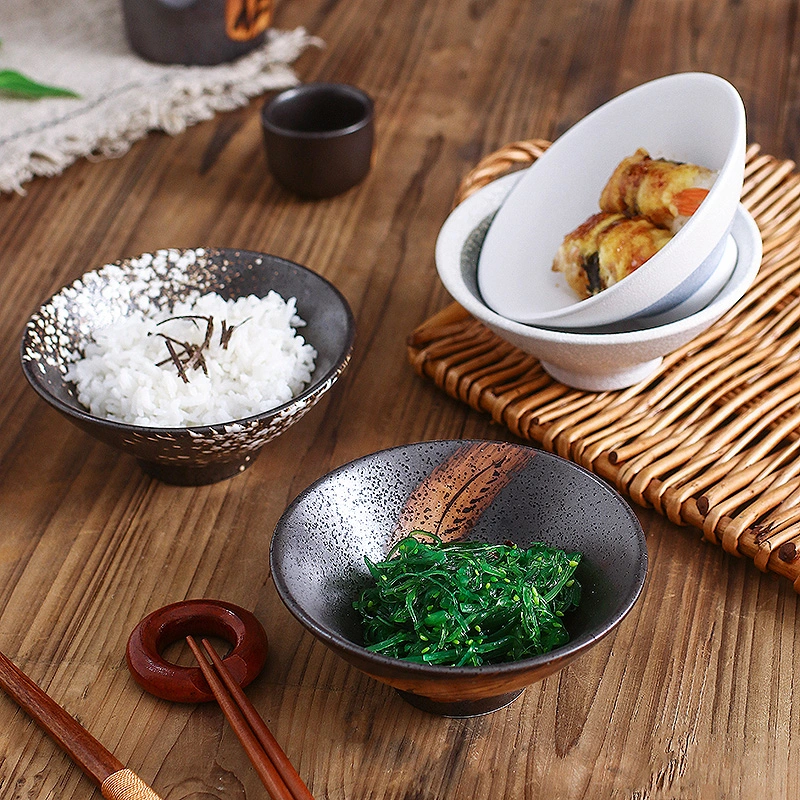 Japanese-style Ceramic Speaker Rice Bowl Household