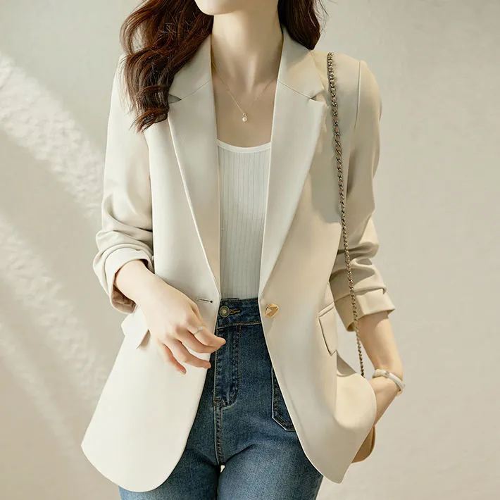 Women Full Sleeved Elegant Party Blazer Casual Loose Coats