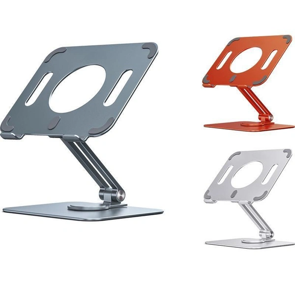 Portable Tablet Stand for Desk, Swivel Tablet Stand with 360 Rotating Base, Aluminum Portable Tablet iPad Stand Holder for iPad Pro/ Air/ Mini/Kindle and More