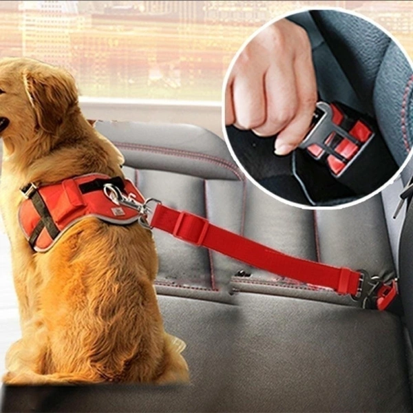 Hot Selling 1Pc Vehicle Car Pet Dog Seat Belt Puppy Car Seatbelt Harness Lead Clip Cat Dog Safety Lever Auto Traction Best Christmast Gift for Your Pets