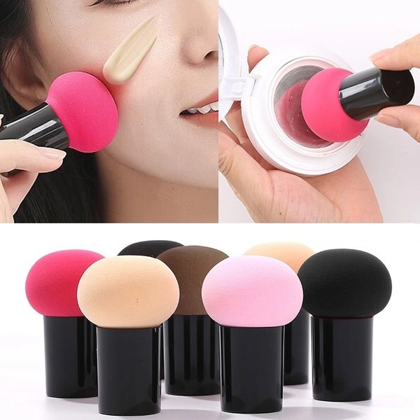 1 Pc Women Face Coverup Puff Mushroom Head Sponge Makeup Powder Elastic Fashion Cute Cosmetic