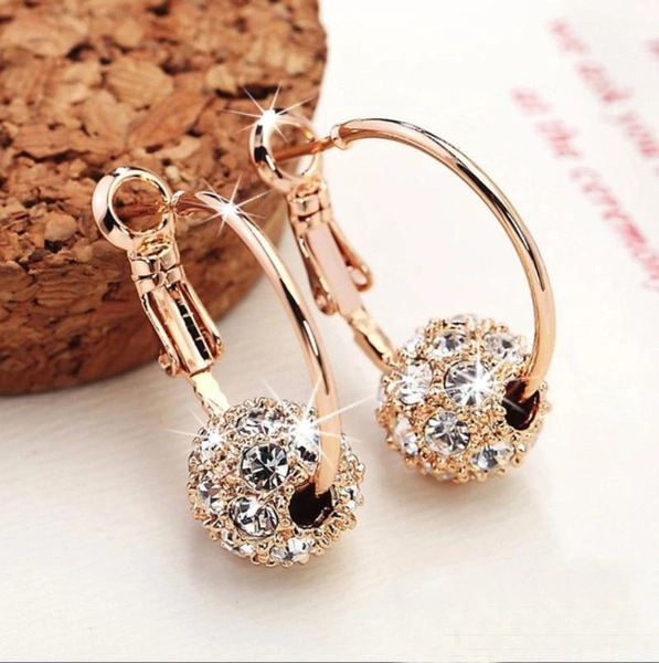 Fashion Trend Earrings Zircon Pendant Earrings Shiny Earrings for Women's Wedding Engagement Bride Jewelry Birthday Christmas Gift (color: Gold, Silver, Multi-color)