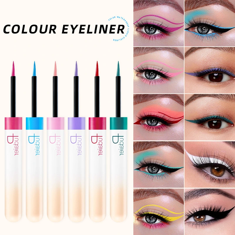 Colored Liquid Eyeliner Makeup Waterproof Quick-drying Ultra-fine 12-color Eyeliner