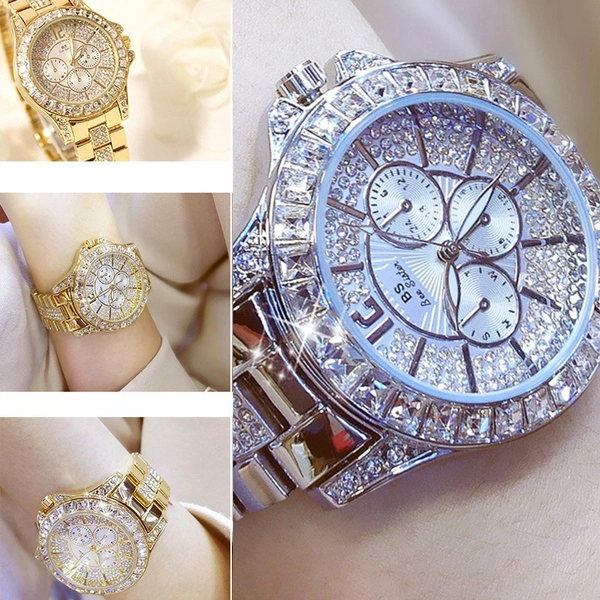 Fashion Women Quartz Watches Rhinestone Diamond Casual Wristwatch for Ladies Silver Gold Watches Fashion Diamond Watch High Quality Lady Wristwatches