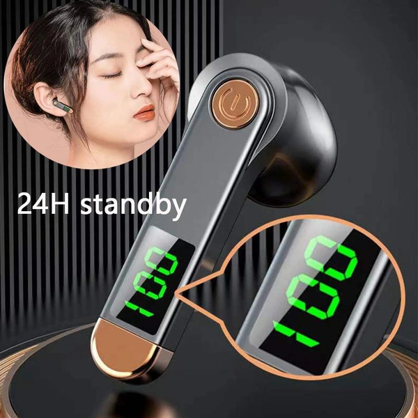 H01 TWS Earphone Bluetooth 5.0 Wireless Headphone Single Ear Digital Display Stereo Earbuds HD Call 24H Long Standby Headset