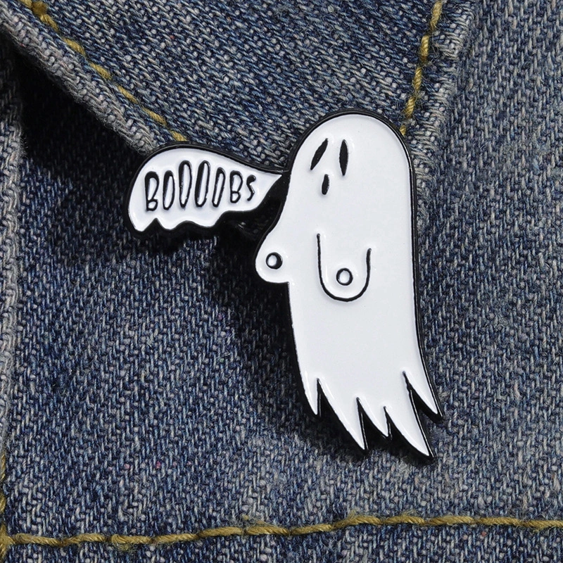 Ghost Pumpkin Badge Cartoon Pin Medal