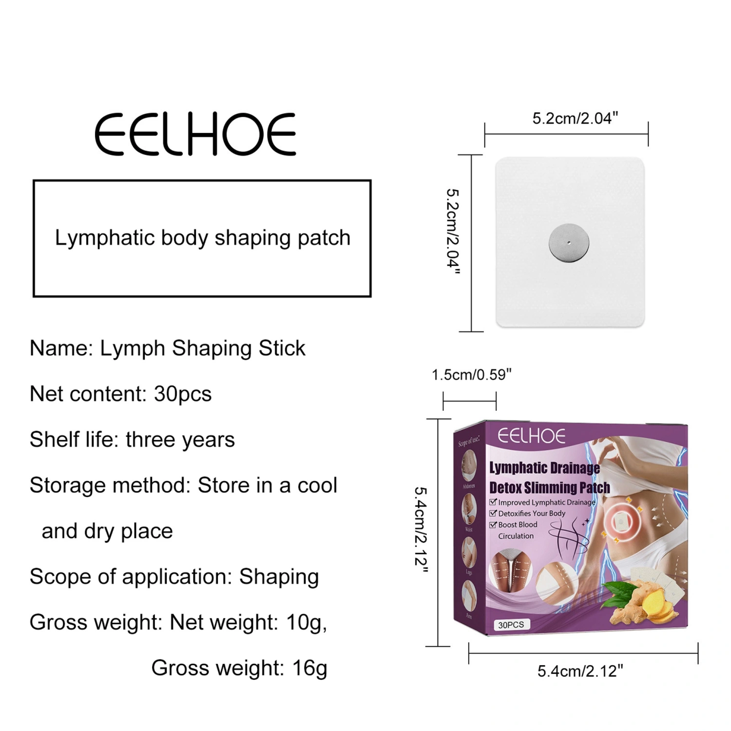 Belly Patch, Sweatproof Patches, Toning Contouring Firming Patches