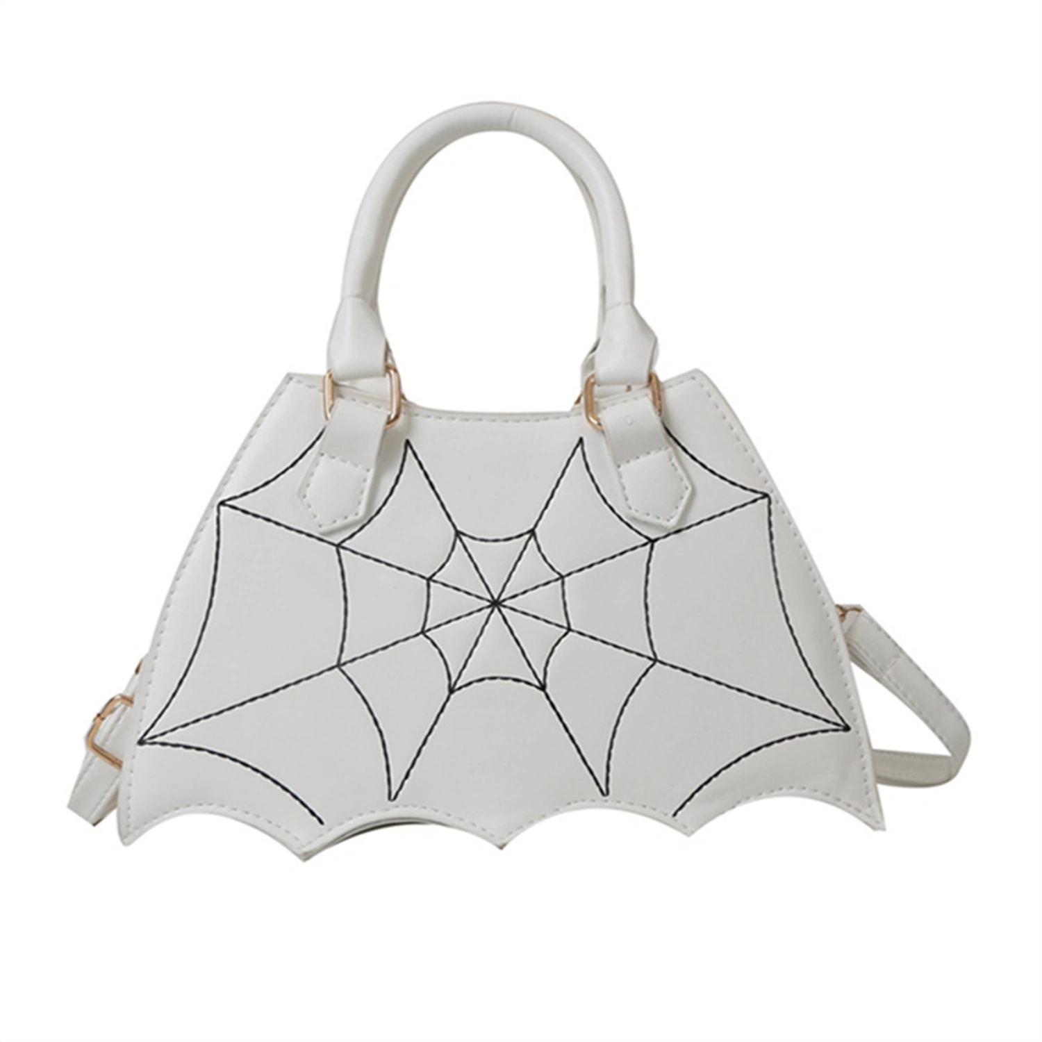 Fashion Halloween Bat Shoulder Bags for Women Punk Style Handbag