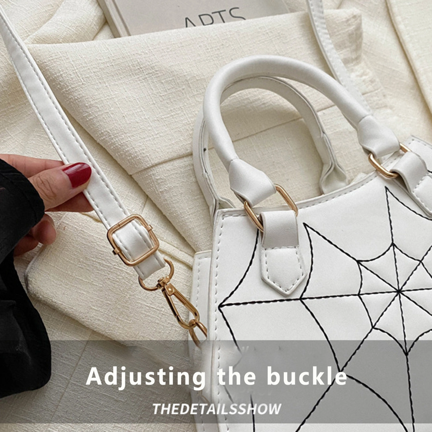Fashion Halloween Bat Shoulder Bags for Women Punk Style Handbag