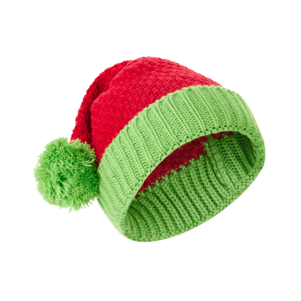 Santa Hats for Women and Men Christmas Knit Cap Bobbles Beanie Hat