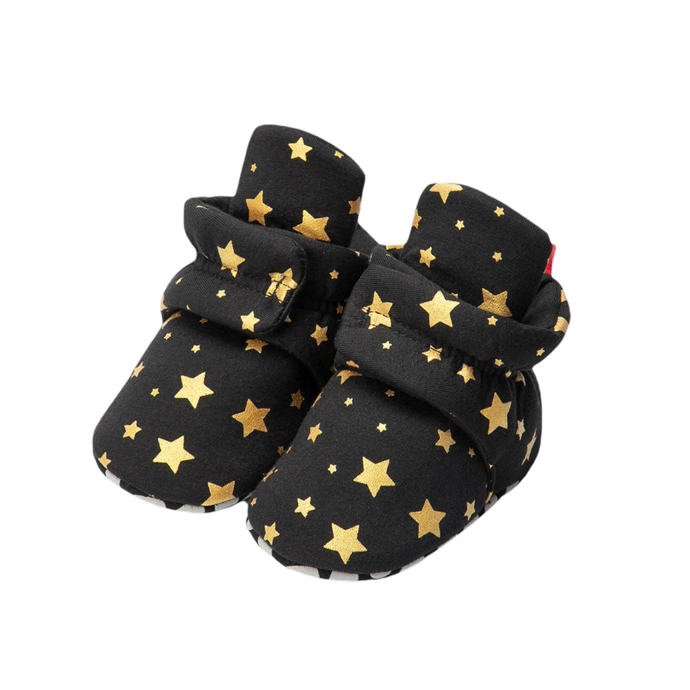 Newborn Girl Snow Boots Christmas Star Print Winter Boots Warm Shoes