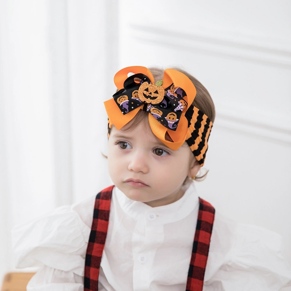 Baby Girls Halloween Headbands Big Bow Hairbands Hair Accessories