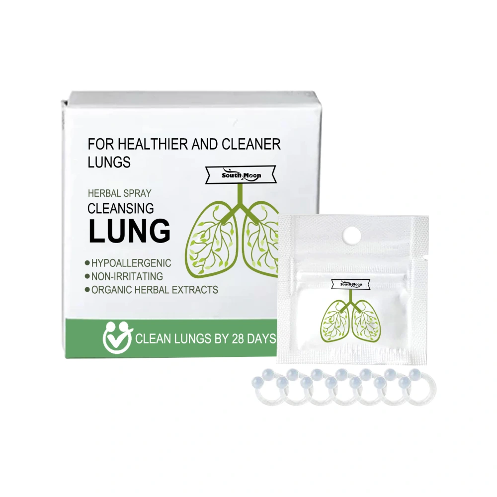 Cleaning Lungwort Ring, Herbal Spray Cleansing Lung Repair Nose Ring 