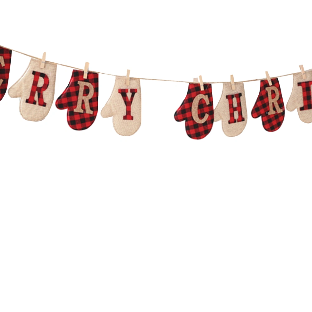 Letter Socks Burlap Banner for Christmas, Christmas Tree Garland