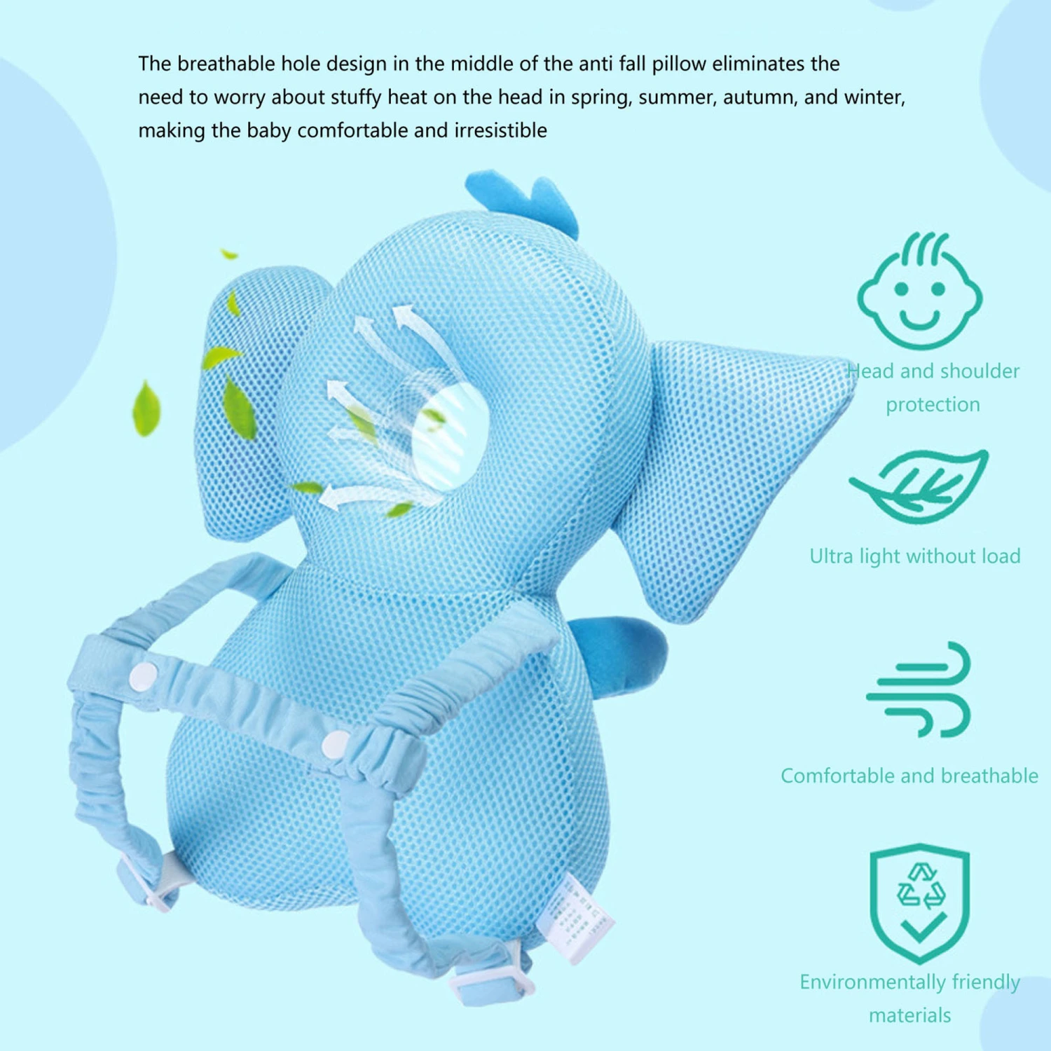 Baby Walkers Protective Toddler Adjustable Baby Head Protection