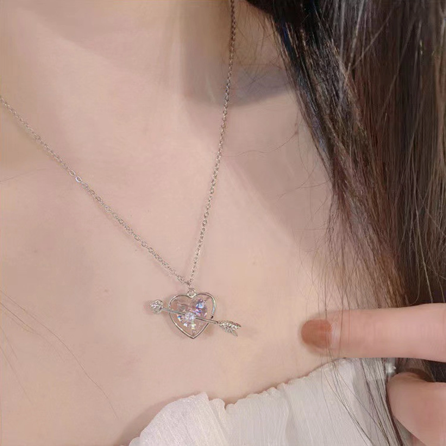 Heart Necklace for Women Little Girls, Choker Necklace Jewelry Gift