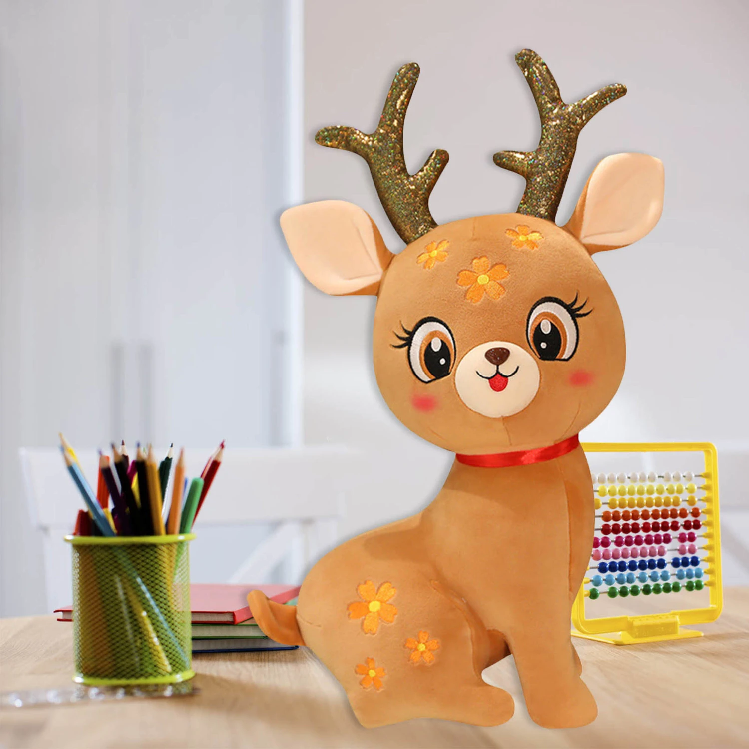 Cute Deer Plush Toy Soft Reindeer Stuffed Animal Deer Plushie