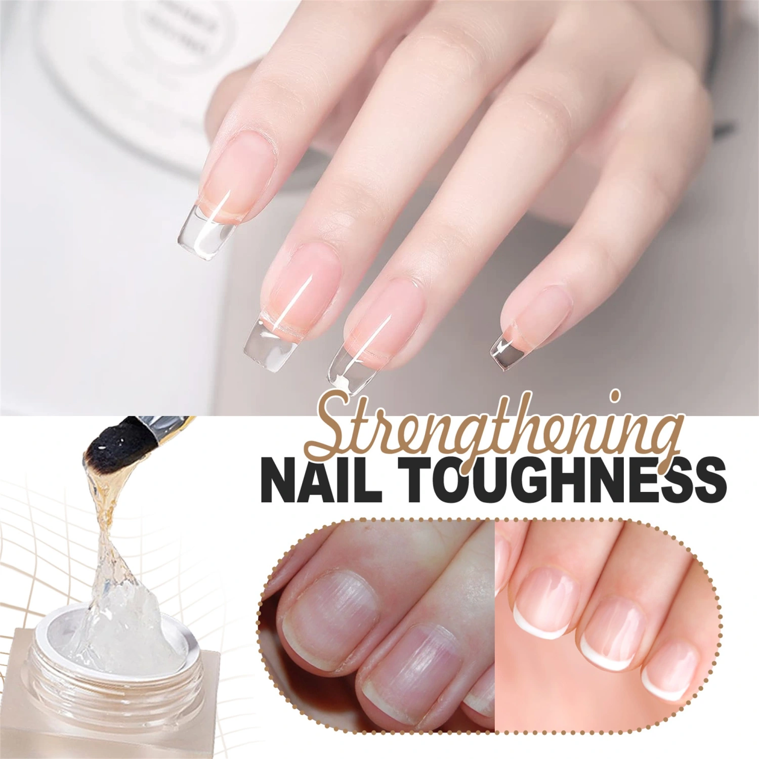 Cracked Nail Repair Gel for Restore Weak Nail Broken Nail Damaged Nail