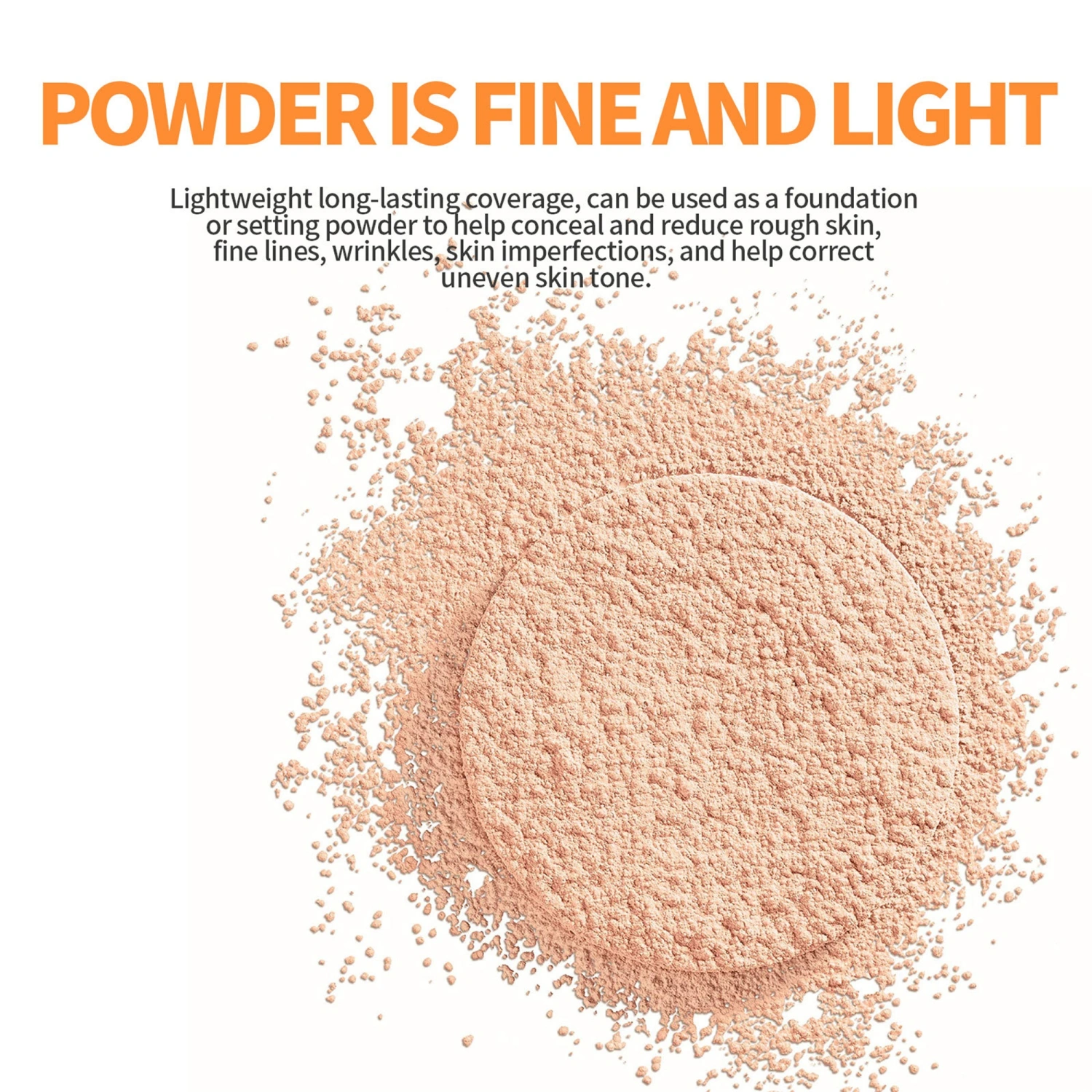 Setting Powder, Natural Waterproof Long-lasting Contour Loose Powder