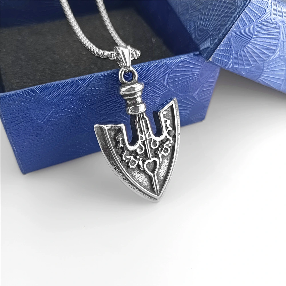 Celtic Shield Sword Men's Titanium Steel Pendant Necklace