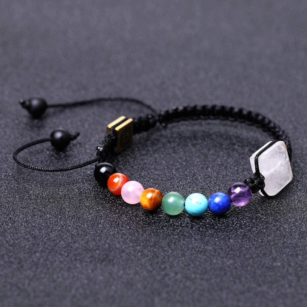 Colorful Natural Stone Woven Bracelet