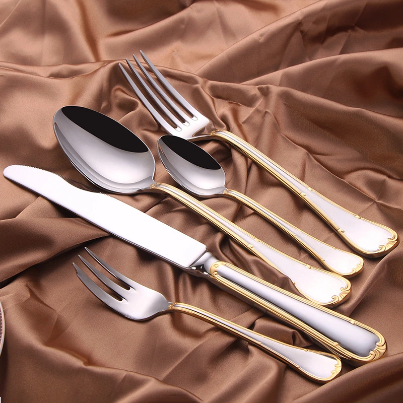 Knife Fork And Spoon Hotel Restaurant Western Tableware Household Light Luxury Tableware Set