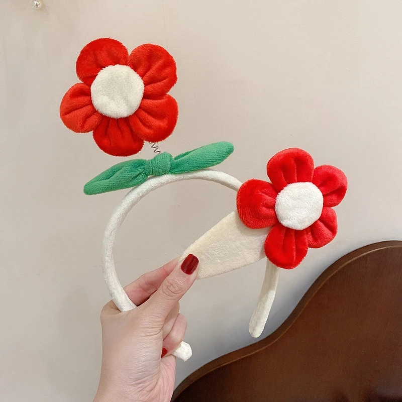 Ladies New Little Red Flower Barrettes