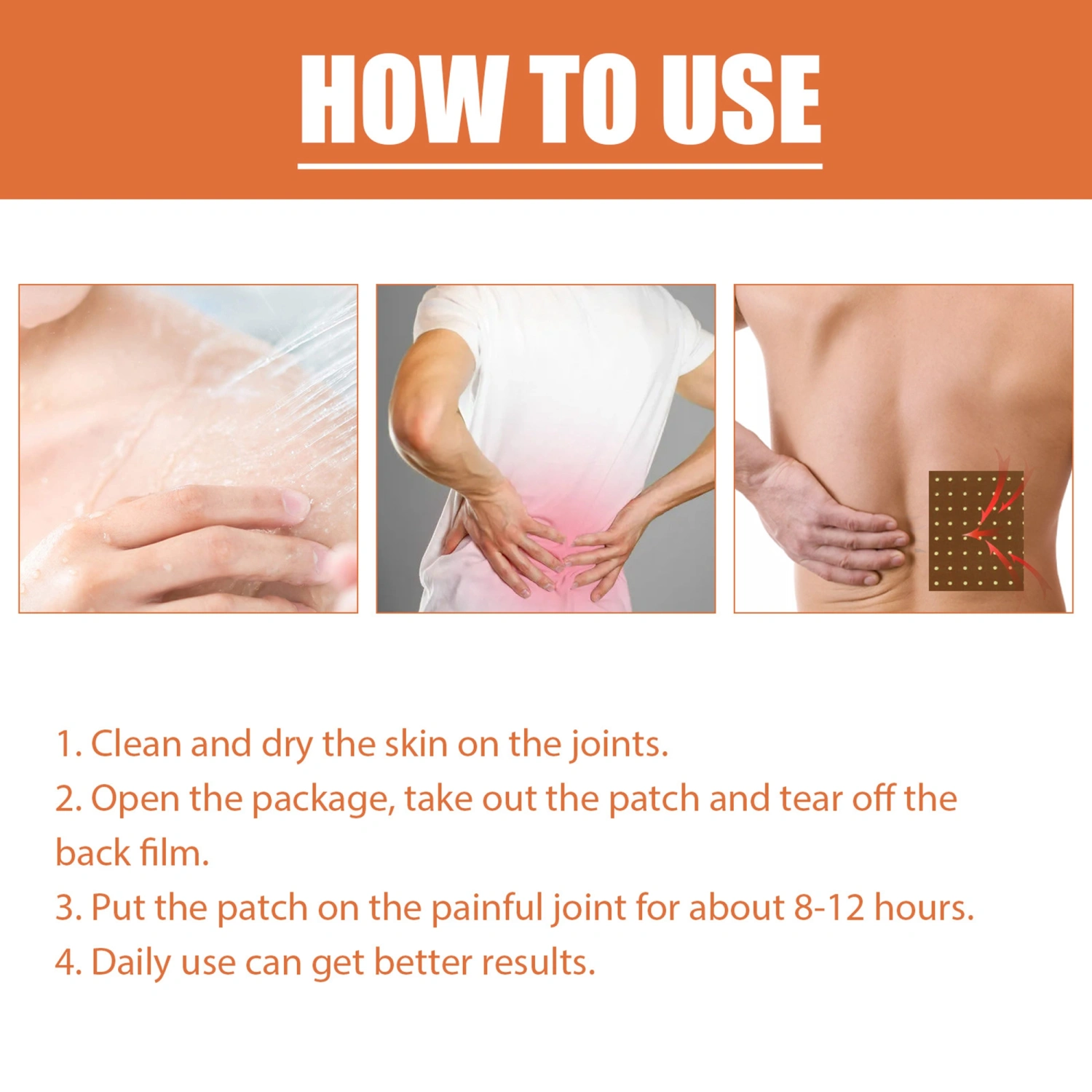 Pain Relief Patches Natural Long Lasting Plaster Knee Joint Pain Patch