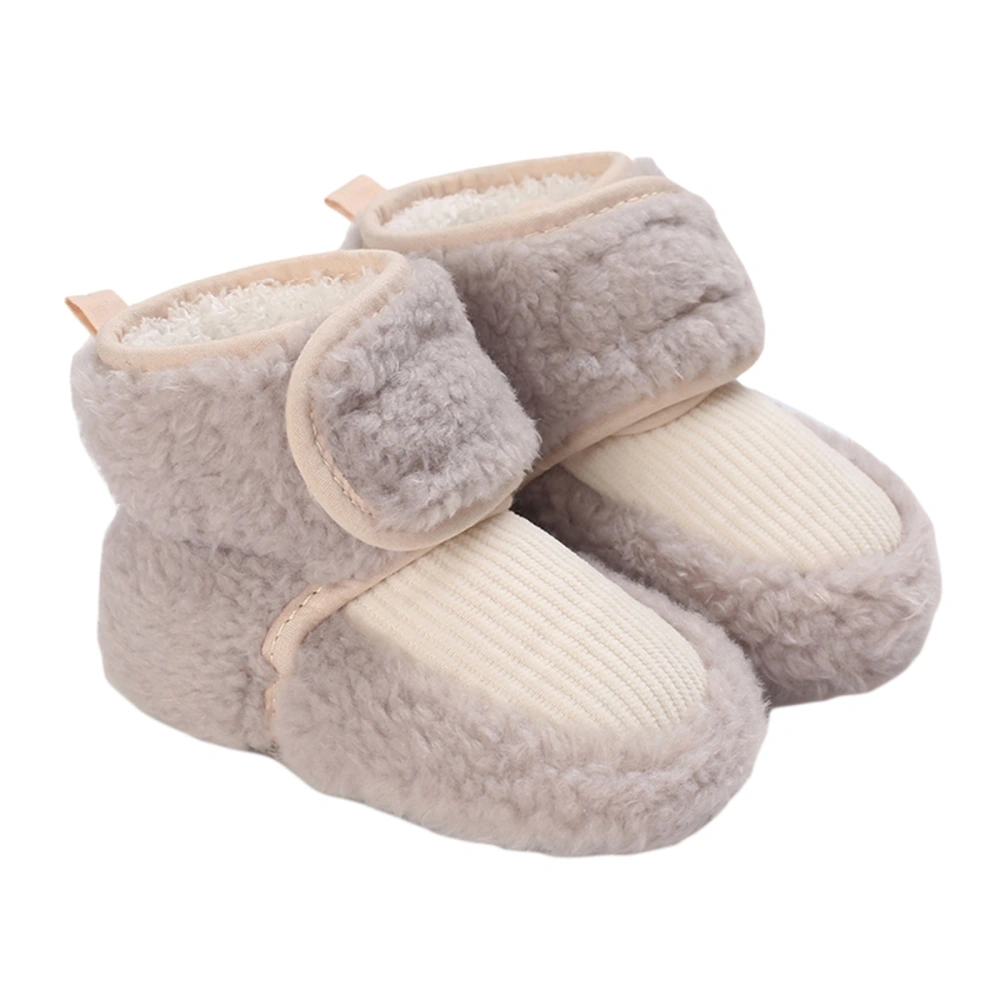 Infant Winter Snow Boots Contrast Color Warm Baby First Walker Shoes