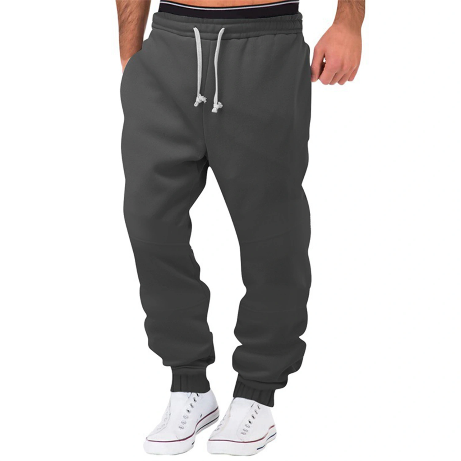 Men Casual Jogger Pants Drawstring Workout Sweatpants with Pockets