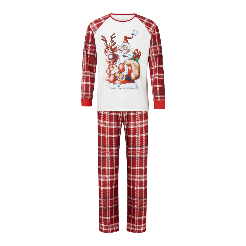 Family Matching Christmas Pajamas, Deer & Santa Print Sleepwear 