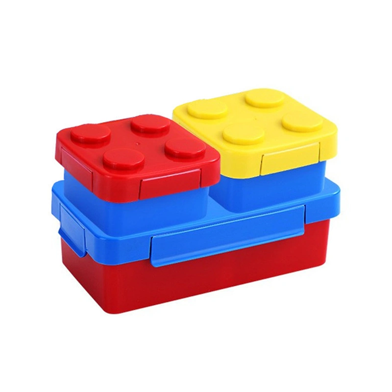 Building Blocks Lunch Box for Kids, Colorful Funny Brick Lunch Bento