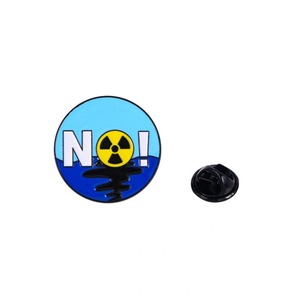 Nuclear Radiation Warning Enamel Badges Earth Protection Brooch Pins