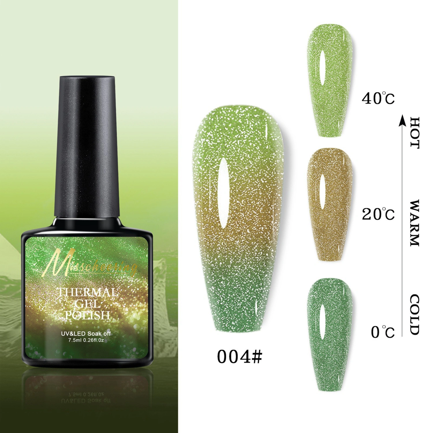 Color Changing Gel Nail Polish Temperature Change Glitter Gel Polish